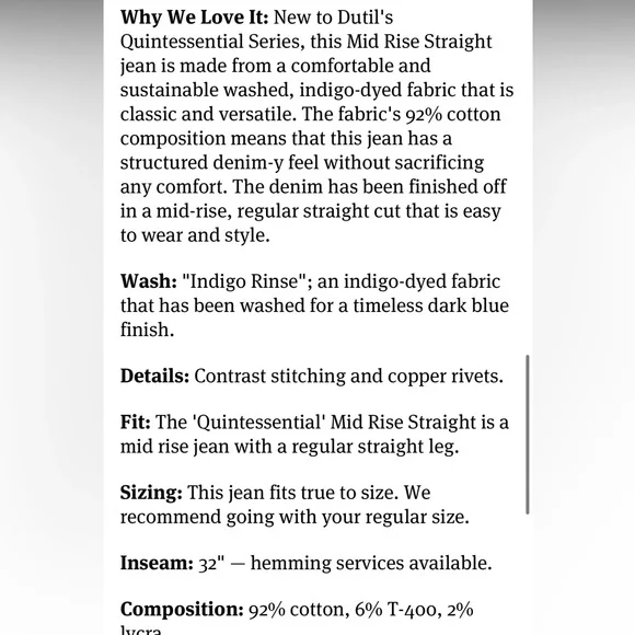 Dutil. High Straight Indigo Rise - Picture 4 of 16